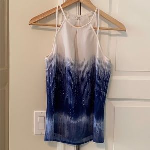 H&M ombré blue and white tank